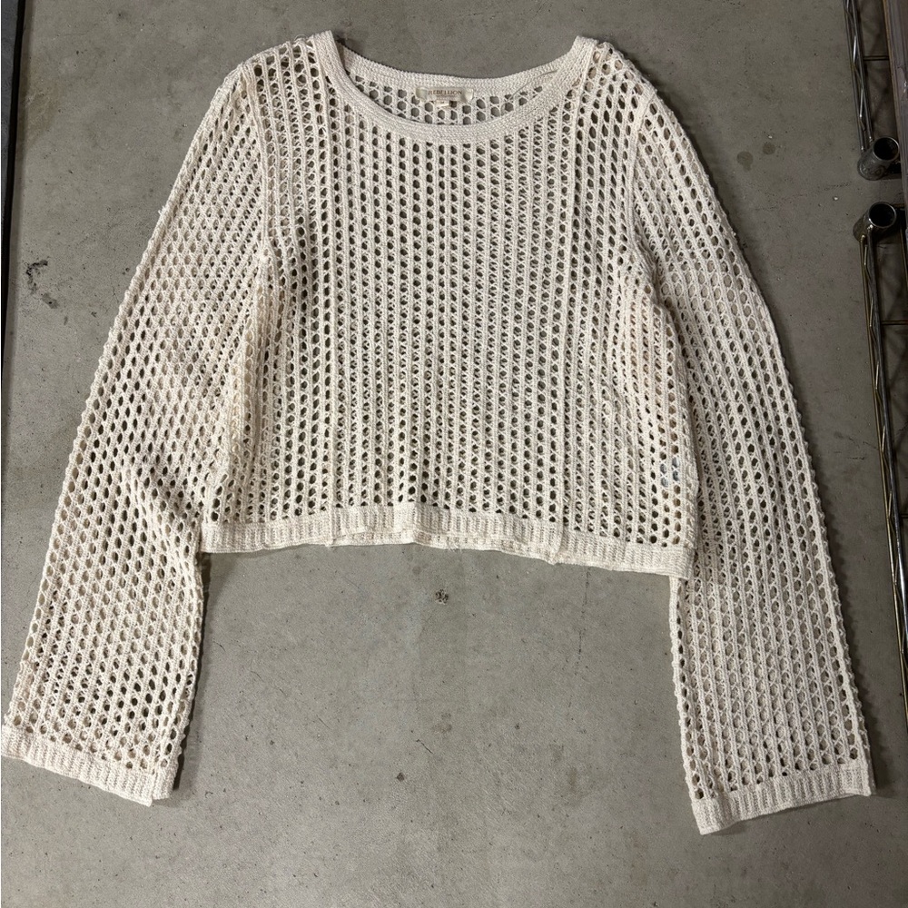 Mesh crotchet top